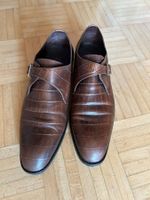 Herren Schnallenschuhe J.M. Weston Krokoprint Grösse 44