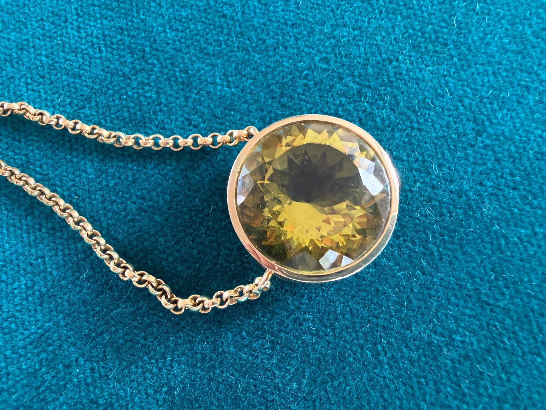 Catenine: Wunderschöne Halskette Gelbgold mit Lemon Citrin – Usato da Buchs SG venduto da Laurenzia2 3