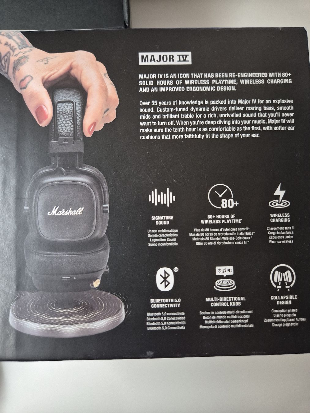 Marshall Cuffie: Marshall Major IV Bluetooth Kopfhörer schwarz – Usato da Steffisburg venduto da BausE 6