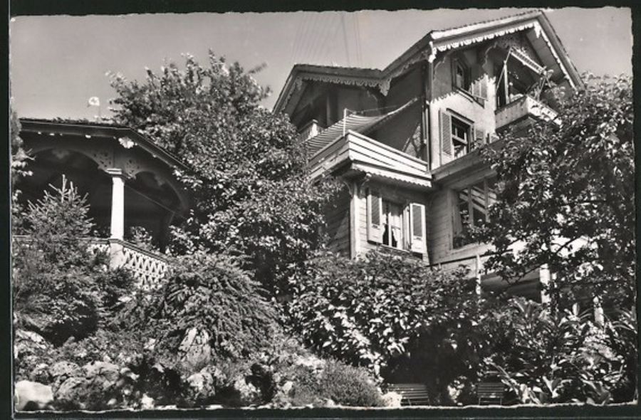 Cartoline postali: Beatenberg, Pension Eiger, gelaufen 1951 – Usato da Frauenfeld venduto da POML