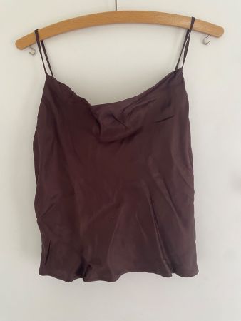 Damenoberteil Satin braun ZARA NEU