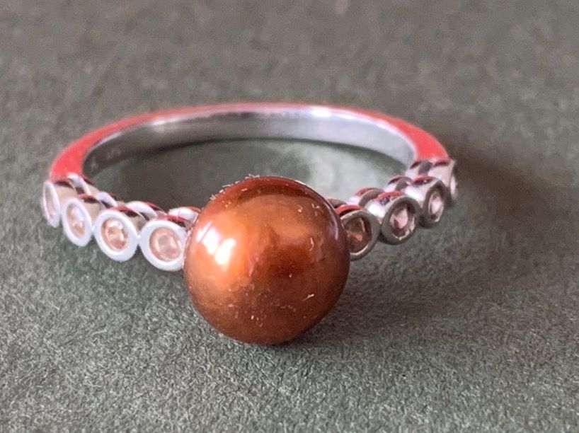 Anelli: silberring goldbraune Kugel (54) – Usato da Laufen venduto da Bellebellezza 9