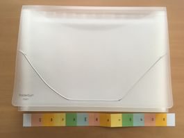 Fächertasche – Mappe transparent 12 teilig