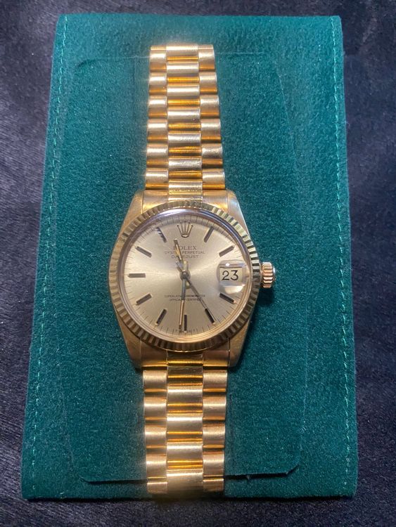 Rolex Orologi: Rolex Oyster Perpetual Datejust 18k Gold 31mm Durchmesser – Usato da Schinznach Bad venduto da Demerald