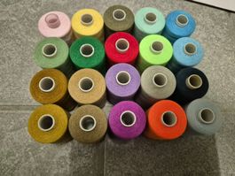 Nähgarn-Set, 20 Rollen, verschiedene Farben,
