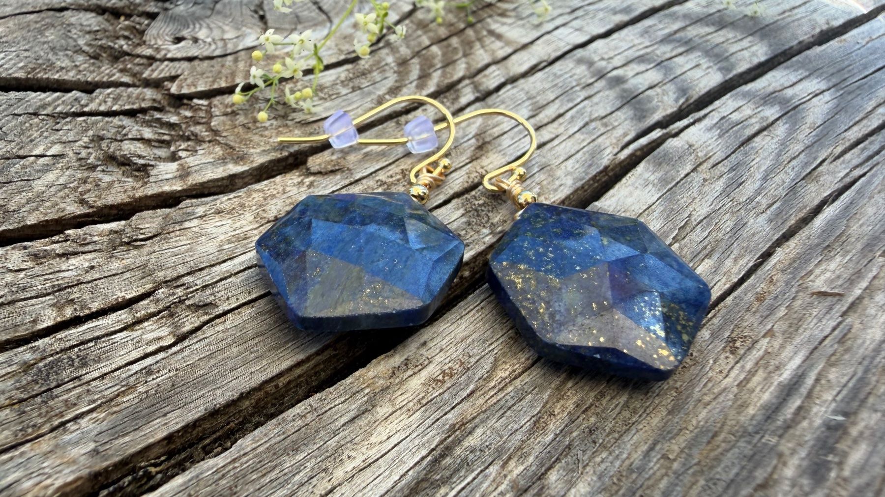 Orecchini pendenti & Orecchini a lobo: Edle Lapis Lazuli Ohrhänger vergoldet – Nuovo e nell'imballaggio originale da Rombach venduto da Ivreajewels 2
