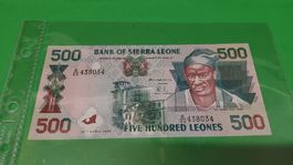 500 Leones Sierra Leone 1995, Sammler Banknote