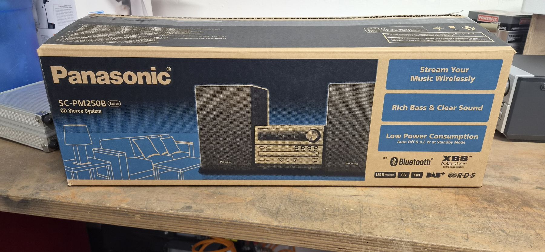 Panasonic Lecteur multimedia & Streamer: Panasonic SC-PM250B CD Stereo System Bluetooth DAB+ Neuw. – Neuf (Voir description) à Winterthur par Tamiya1978