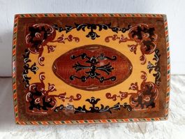 Holzschatulle Schmuckschatulle Intarsien Vintage