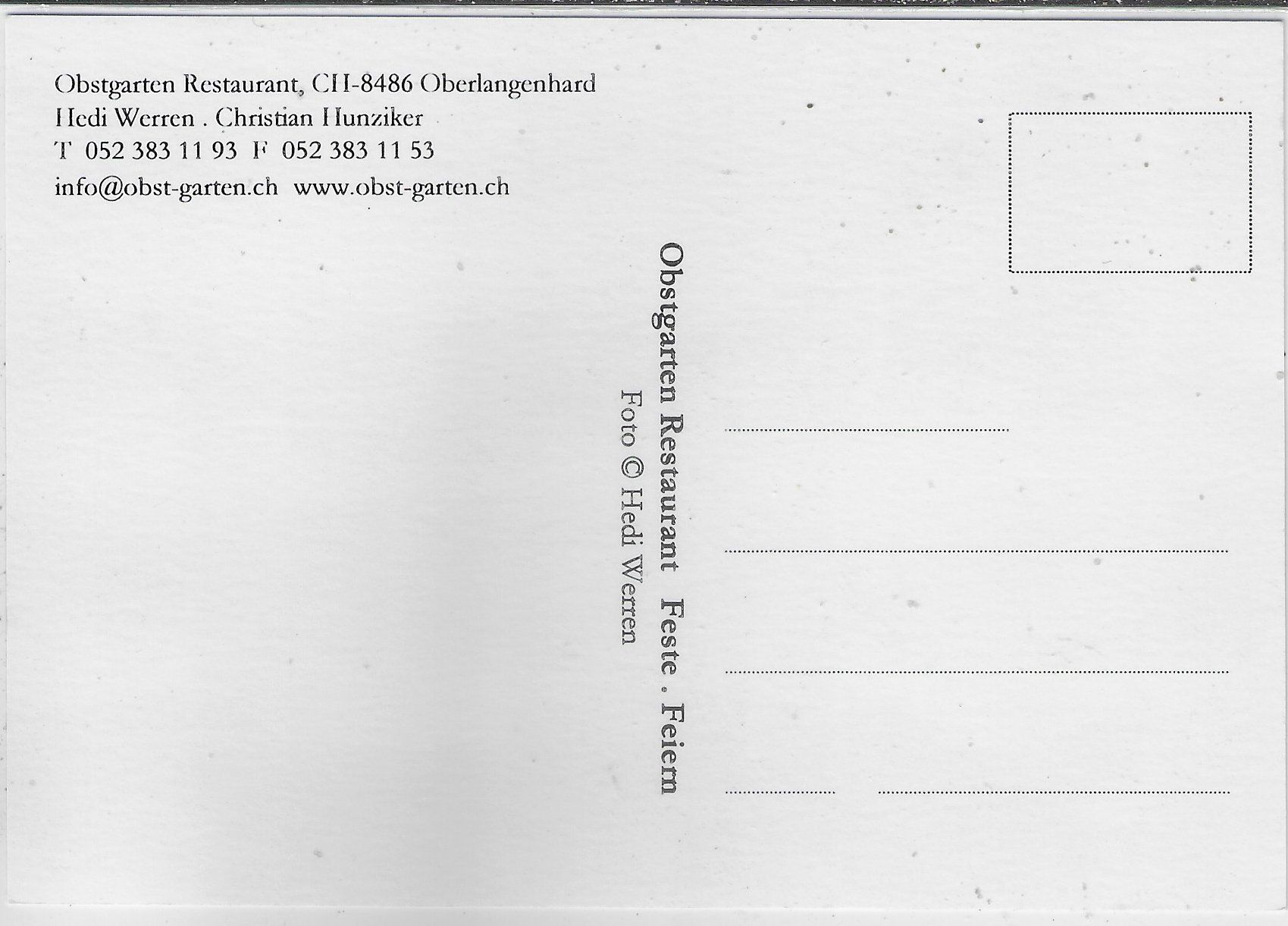 Cartoline postali: Obstgarten Restaurant - Oberlangenhard – Usato da Ettingen venduto da Kartenplanet 1