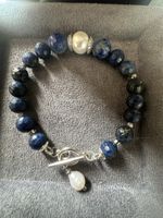 Armband mit Lapislazuli und Perlen