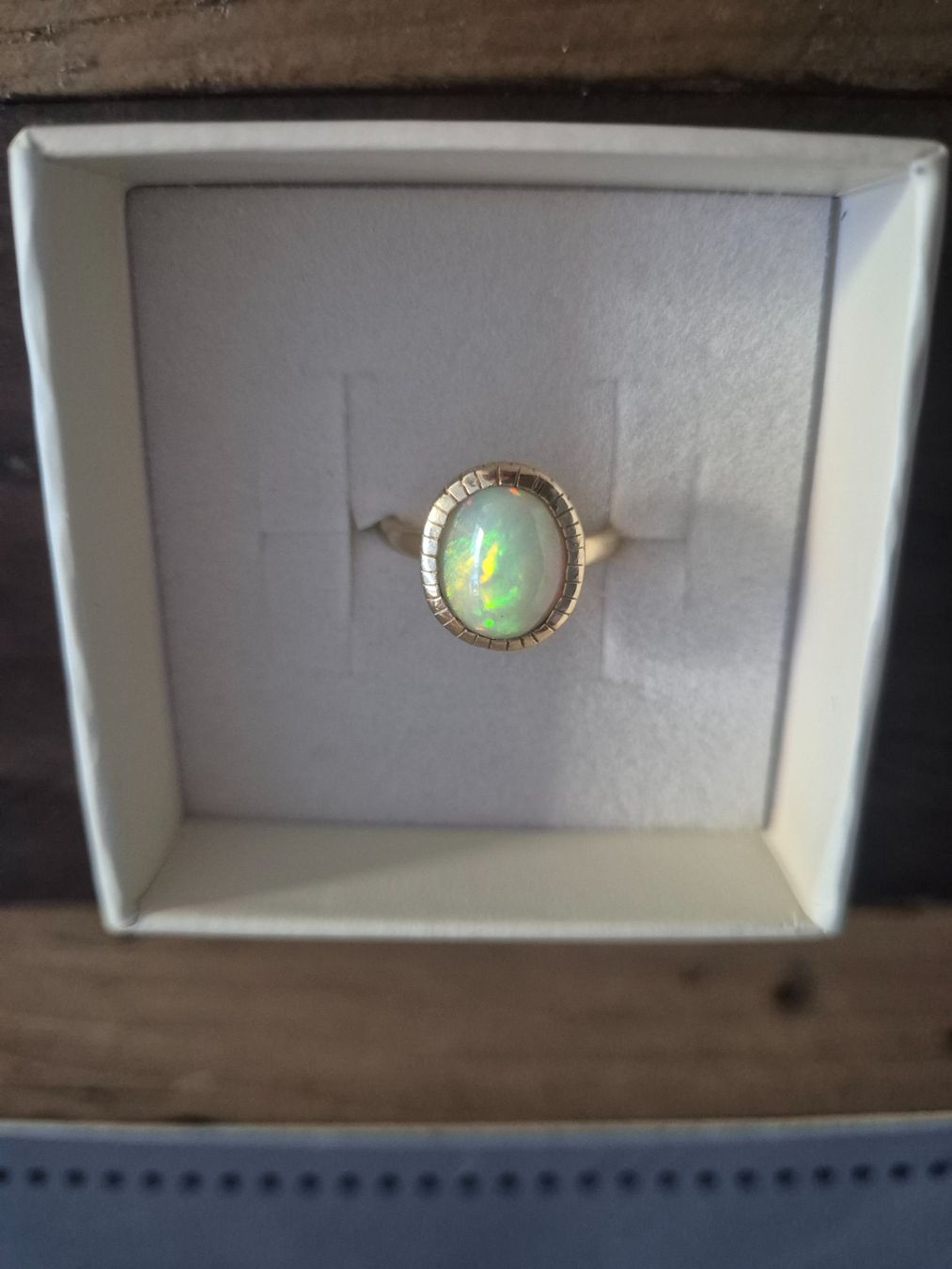 Anelli: Bague or jaune véritable opale laiteuse – Nuovo (secondo la descrizione) da uvrier venduto da lau_r7w6 1