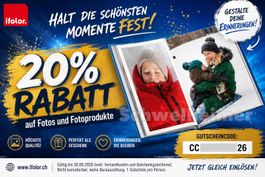 20% Ifolor Gutschein auf Fotos und Foto Produkte 30.09.26