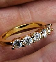 Bague argent avec diamants de moissanite de 0,5 ct GRA