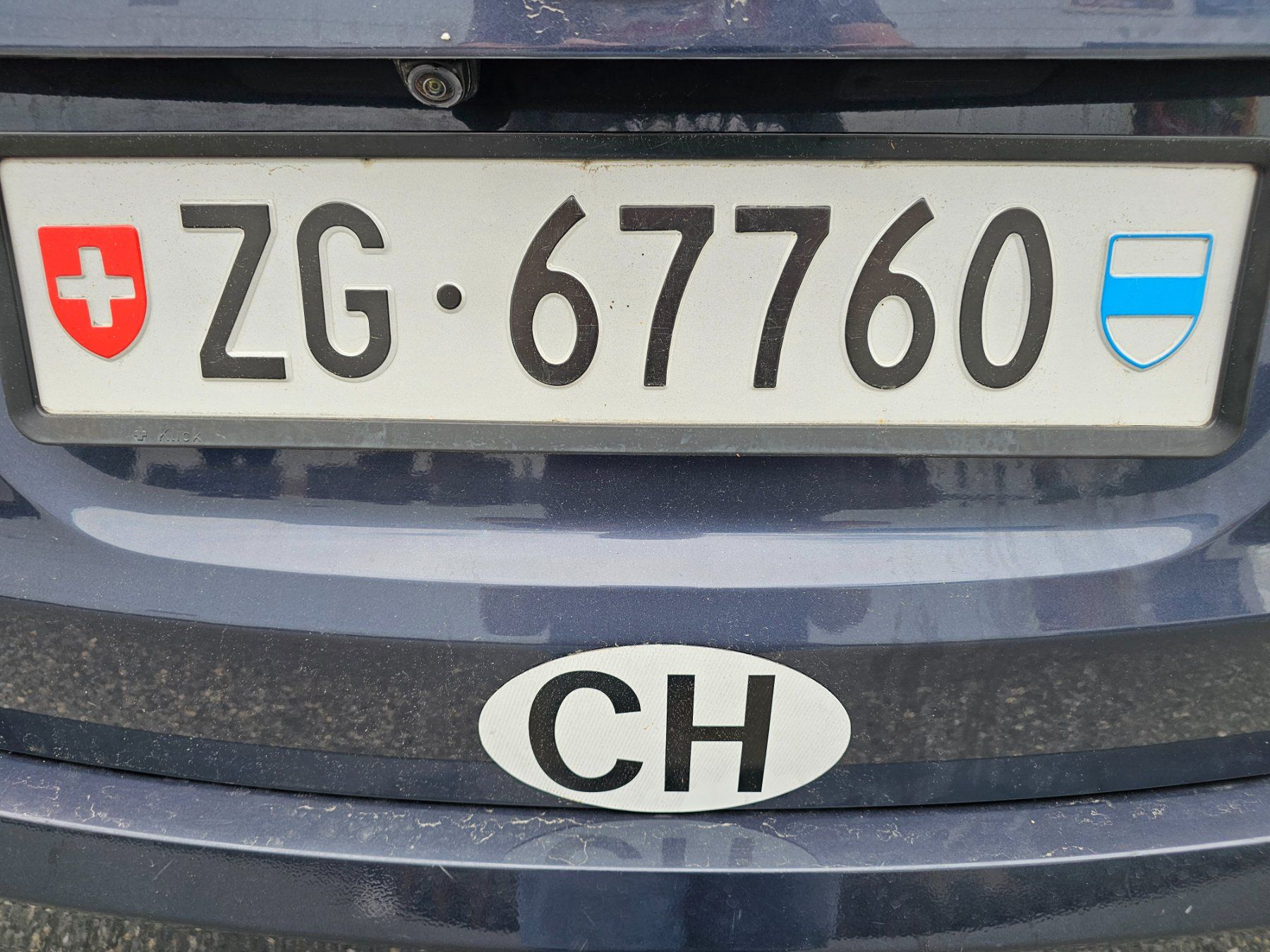 Insegne: Kontrollschild / Autokennzeichen / Autonummer ZG 67760 – Usato da Edlibach venduto da fta_5yvn