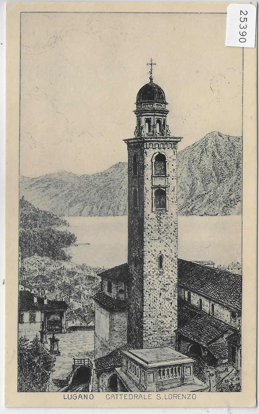 Cartoline postali: Lugano - Cattedrale San Lorenzo – Antico da Ettingen venduto da Kartenplanet