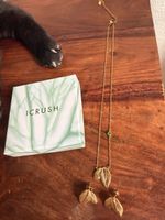 ICRUSH Schmuckset Blätter-Design vergoldet mit Etui