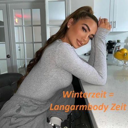 sexy langarm Body Winter nur Grösse M