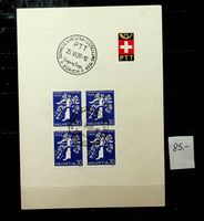 SUISSE  BLOC DE 4 ALLEMAND OBLITÉRÉ 1939. SBK 85.00 /T390