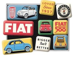 Fiat 500 Magnet Set loved since 1957 9teilig  (Art. 83121)