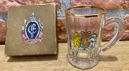 1953 Mini Bierglas QUEEN ELIZABETH II Krönung England London