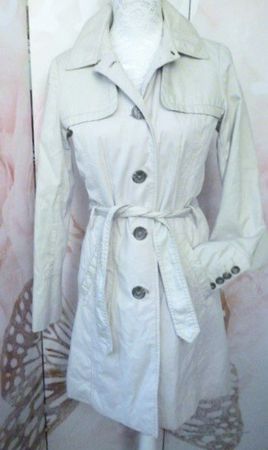 Gr. 34 Street One tolle lange Jacke  mit Trenchcoat Stil