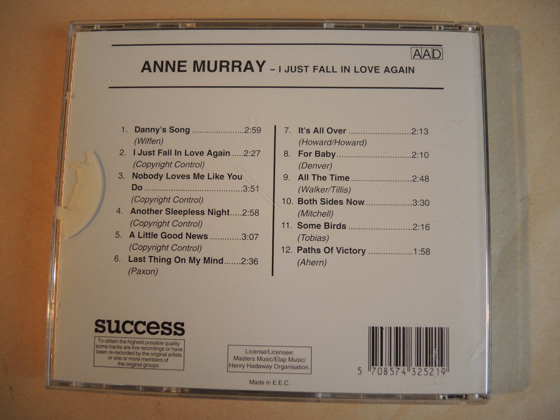 CDs: Anne Murray - I Just Fall in Love Again CD – Gebraucht aus Rorschach von maeck8 2