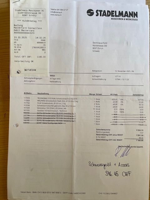 Tutti gli attrezzi: Schweissgerät Telwin Technomig 210  Neu, ungebraucht – Nuovo (secondo la descrizione) da Zürich venduto da ete_r5ph 9
