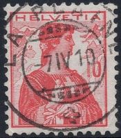 LA PLAINE 7.IV.10 - Vollstempel auf Helvetia Brustbild
