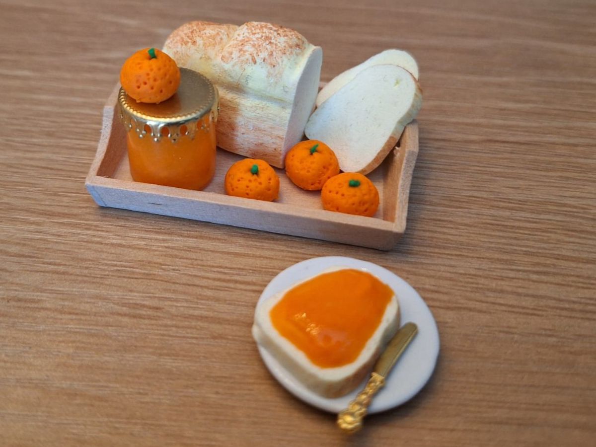 Case e mobili per bambole: Handmade Orangen Frühstück – Nuovo (secondo la descrizione) da Zürich venduto da HandmadeTinyFood