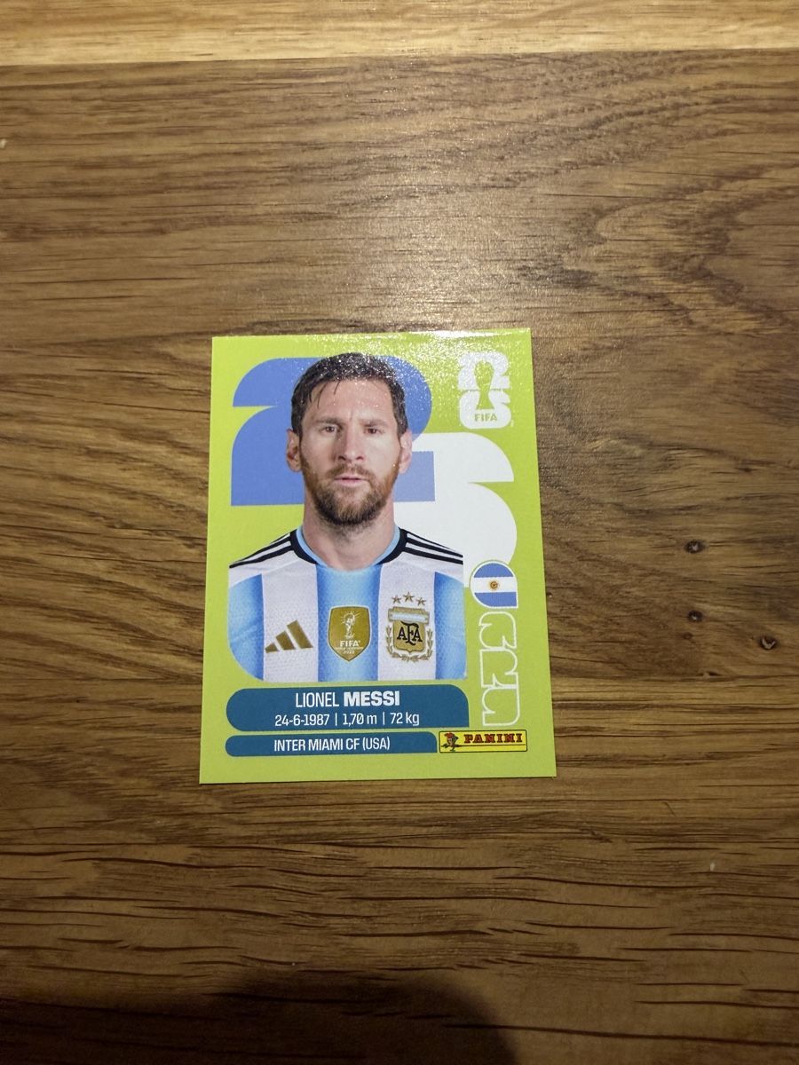 Sticker: Lionel Messi Panini Sticker WM 26 – Nuovo e nell'imballaggio originale da Murten venduto da Hockeyfan82