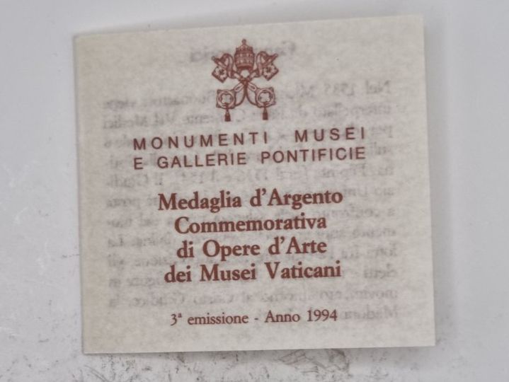 Medaglie: Vatican MichelAngelo 1994 Silber – Nuovo e nell'imballaggio originale da Bure venduto da chap981 5