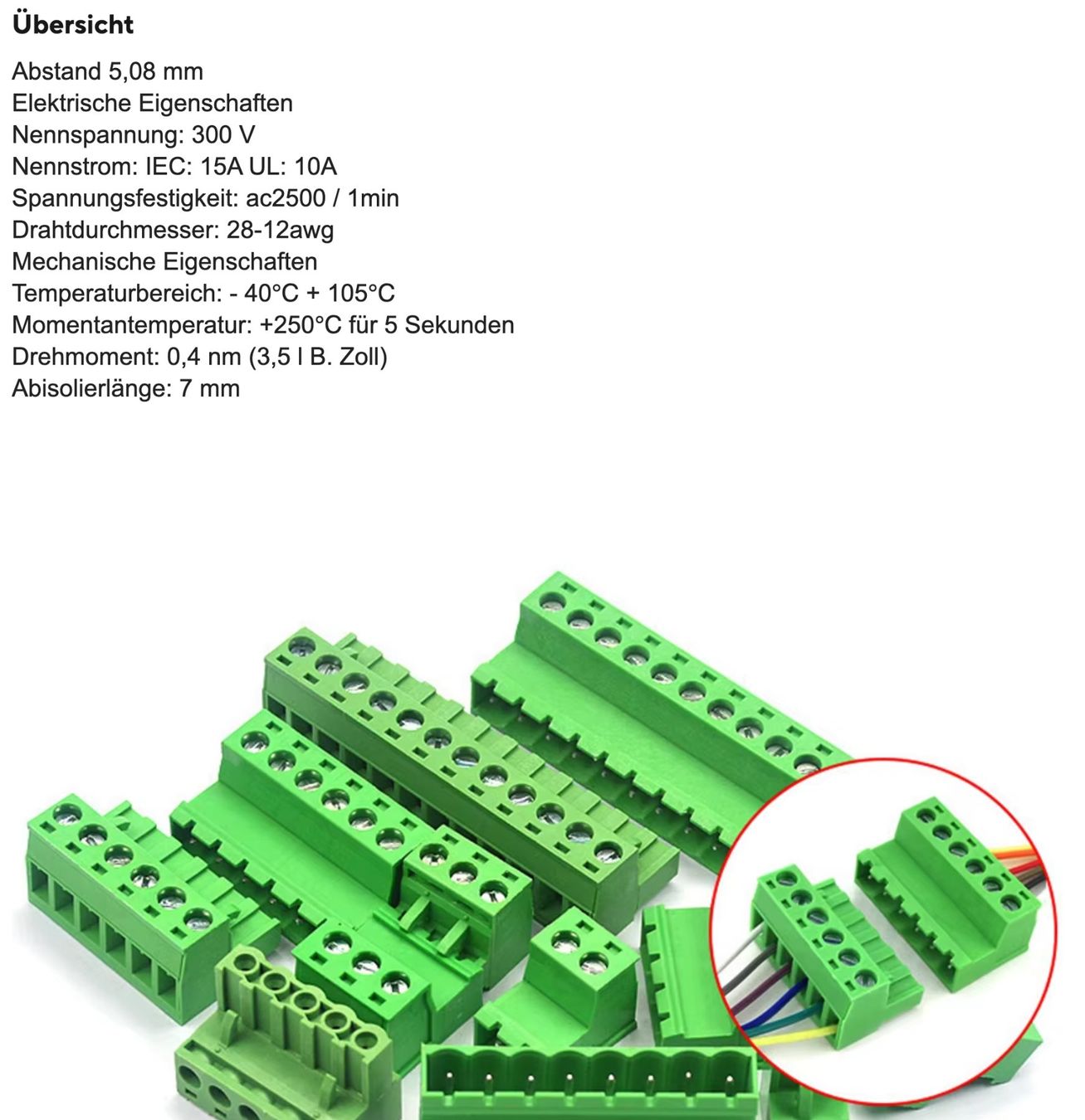 Componenti elettronici: 10 Sets 5pin steckbare Anschlussblöcke, Steckverbinder – Nuovo e nell'imballaggio originale da Oberrieden venduto da Waeleh 2