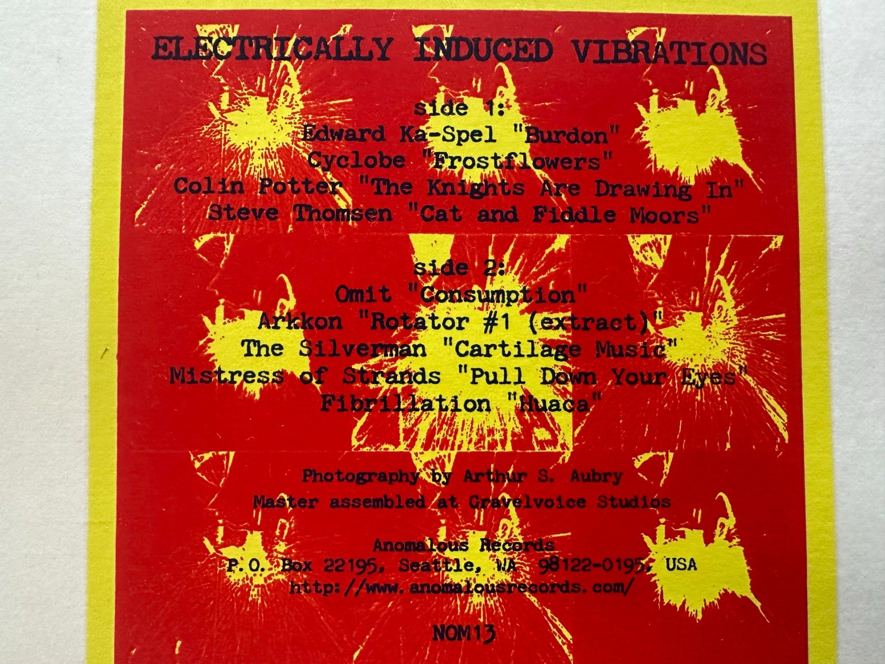 Dischi in vinile: ELECTRICALLY INDUCED VIBRATIONS LP COMPILATION - E. KA-SPEL – Usato da Sion venduto da jaipur1401 2