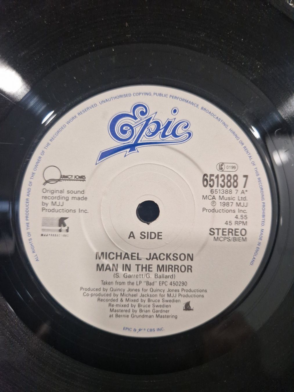 Vinyles: Michael Jackson Man in the Mirror Maxi Vinyl – D'occasion à Stetten SH par ExtremMIB 3