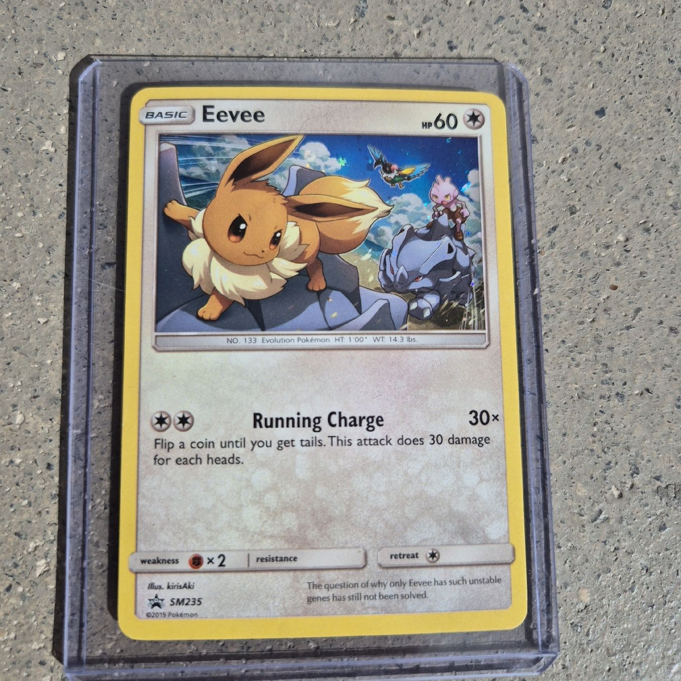 Pokémon Carte collezionabili: Eevee promo Sun & Moon SM235 Evoli holo – Usato da Ursy venduto da RetroBebar777