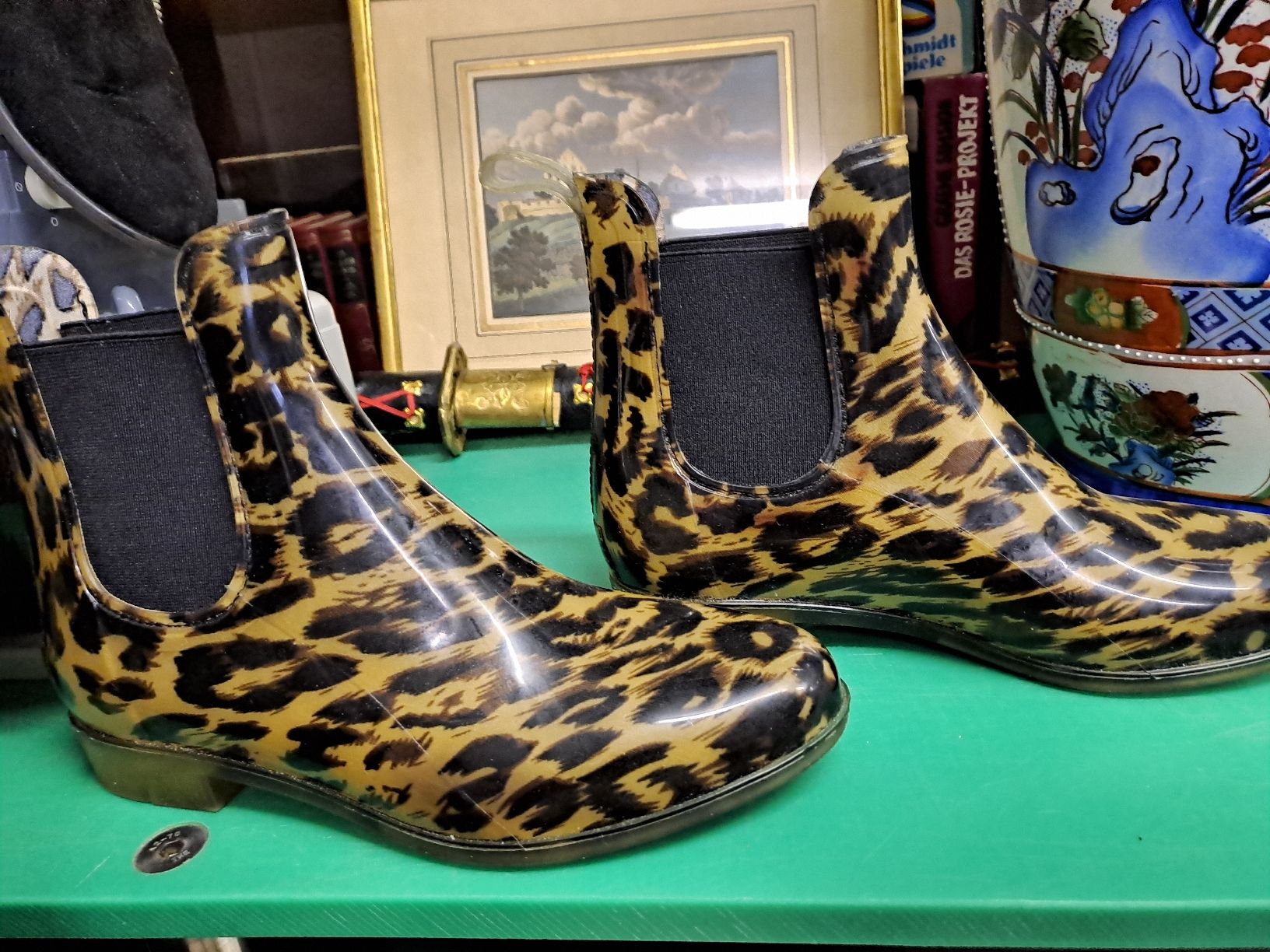 Scarpe da uomo: Regenstiefel Leopardenmuster Grösse 39 – Usato da Zürich venduto da Schoebi19 2