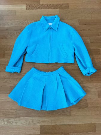 NEU Set Jacke & Skorts Zara XS Oversized Türkisblau