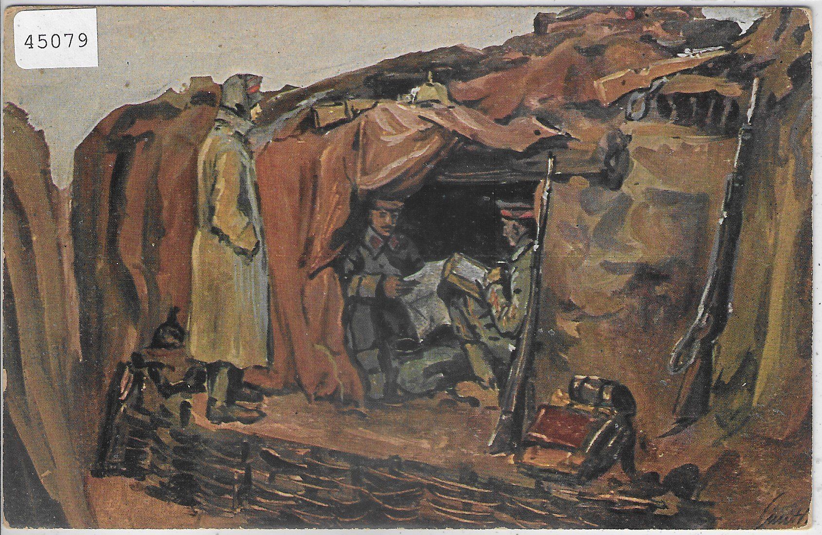 Cartoline postali: Im Schützengraben - Künstler: E. Vollbehr – Usato da Ettingen venduto da Kartenplanet