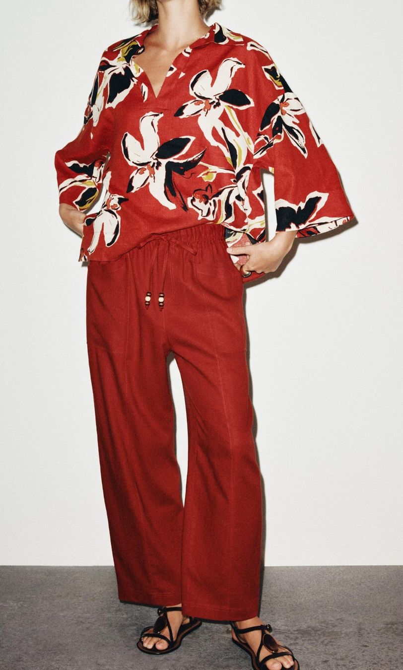 Zara Pantaloni: LEINENHOSE ZARA NEU – Nuovo e nell'imballaggio originale da Biberist venduto da Soleda67 2