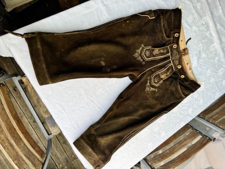 Original MADDOX Trachtenlederhose aus Wildbockleder 56