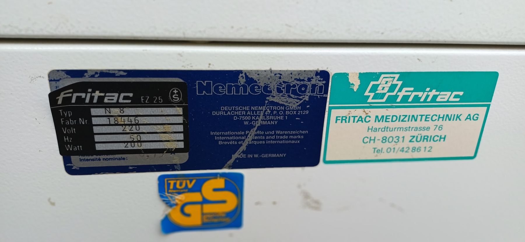 Dispositivi per massaggi: Nemectron Fritac EZ 25 Medizinalgerät – Usato da Grosswangen venduto da Geschenkberatung 2