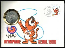Münzbrief Olympiade Seoul 1988
