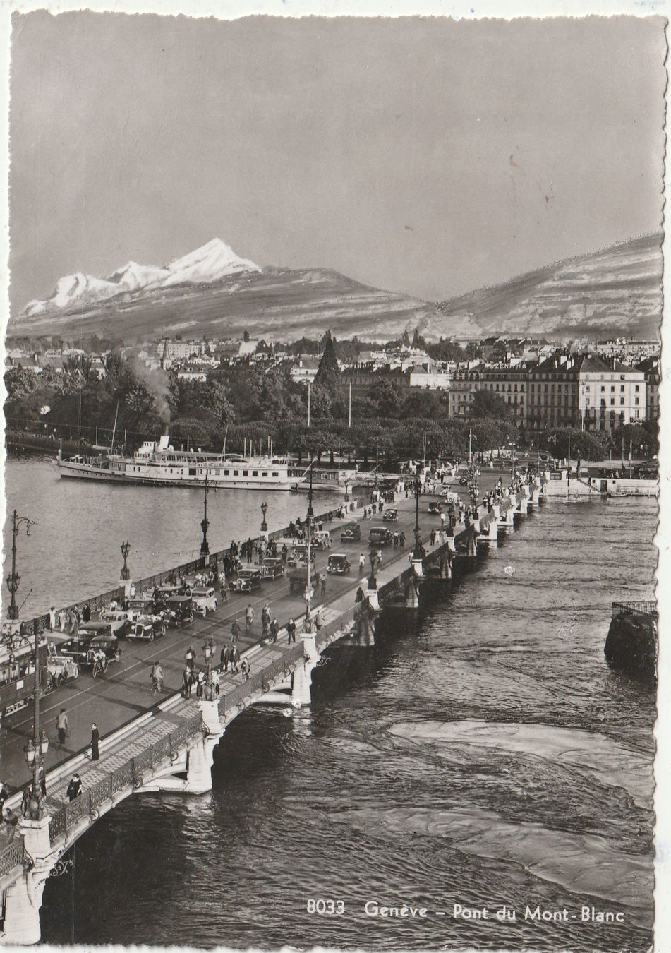 Cartes postales: Genf  Brücke Mont Blanc um 1928 – D'occasion à Lumbrein par made02