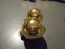 Weihnachtskugel goldfarbig, 2 Stück