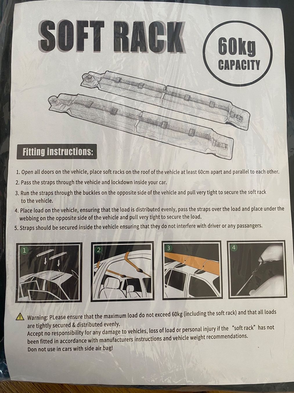 Supporti a parete: Neues SUP-/Surfboard Autodach-Befestigungsset – Nuovo e nell'imballaggio originale da Sursee venduto da roremajaba 1