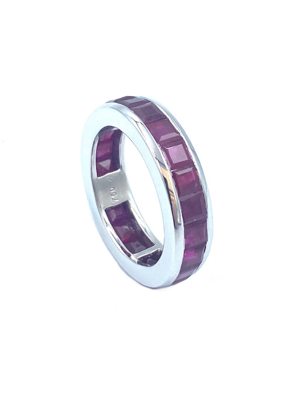 Anelli: DHAMANI. Alliance or blanc 18K et rubis – Usato da Renens VD venduto da Diademe.sarl 5