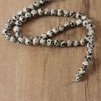 1 Strang Natürliche Stein Dalmation Jasper 6 mm