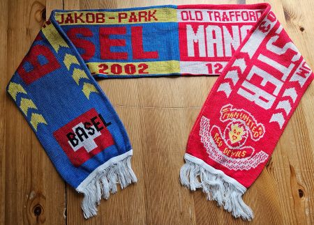 FC Basel vs. Manchester United 02/03 Schal Fussball Fan FCB