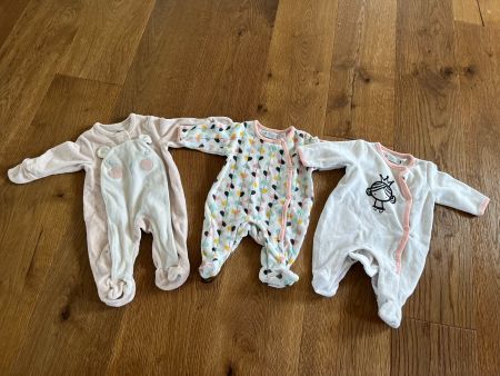 3 x Pyjama Baby Größe 50 / 56